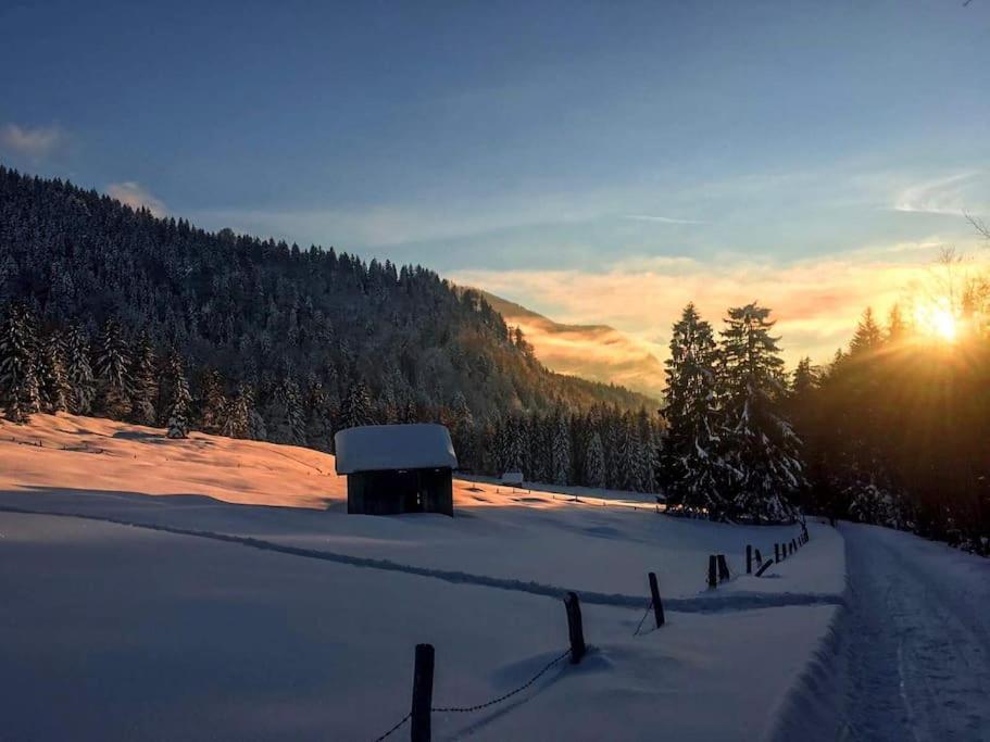 Neu - Ferienhaus Moritz & Josie Zur Alleinnutzung Ohlstadt Luaran gambar